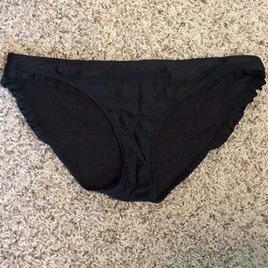 Black ruffle swim bottom